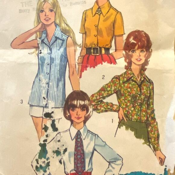 Simplicity 5022 Pattern Top Tie Miss 38 Uncut Campus Hippie Vintage Resort - Picture 1 of 7